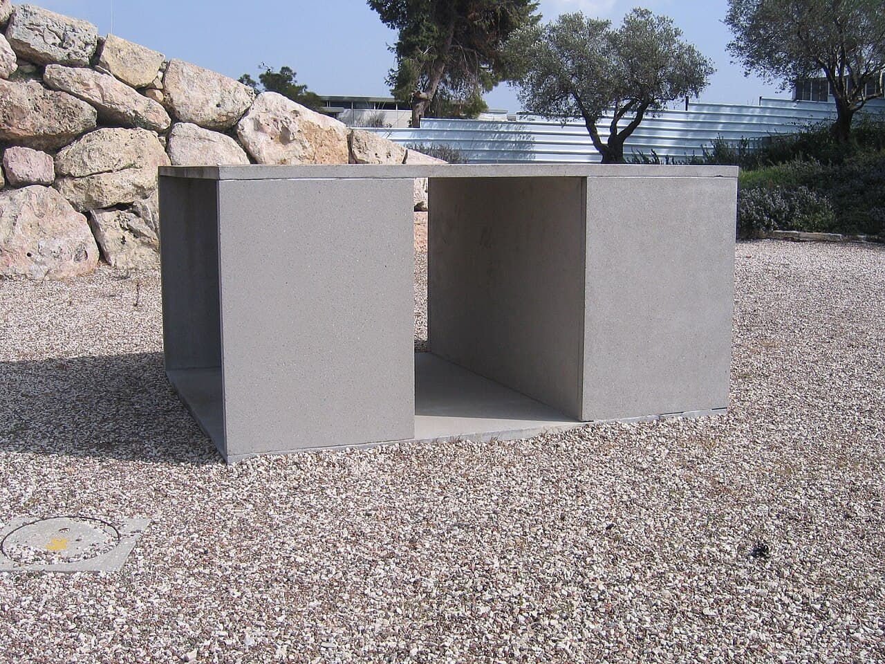 A Donald Judd work — the artist is represented here by the work, not a portrait