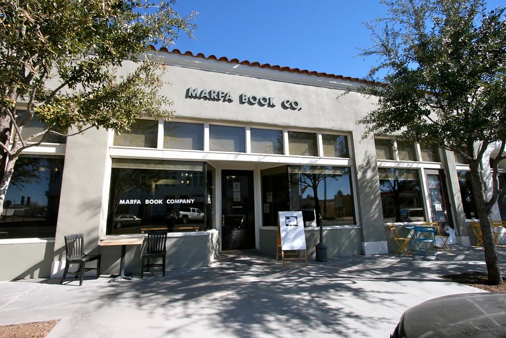 The Marfa Book Company storefront, Marfa